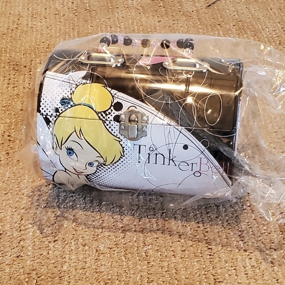Tinker Bell Black/White Tin Rolltop Lunch Box Bag - Picture 6 of 6